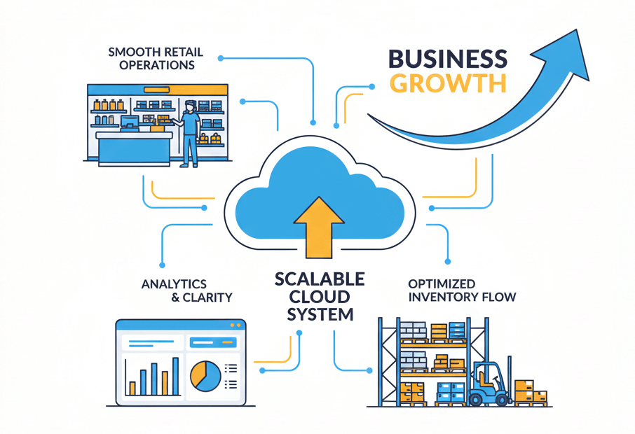 Scalable billing and inventory systems supporting retail business growth