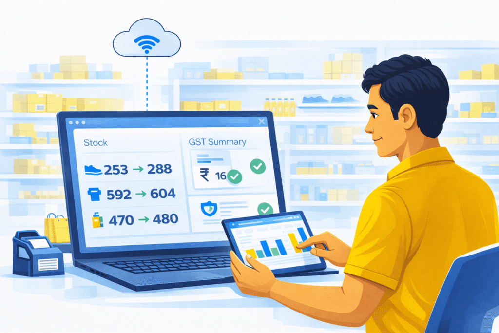 inventory management software for small businesses in India dashboard view