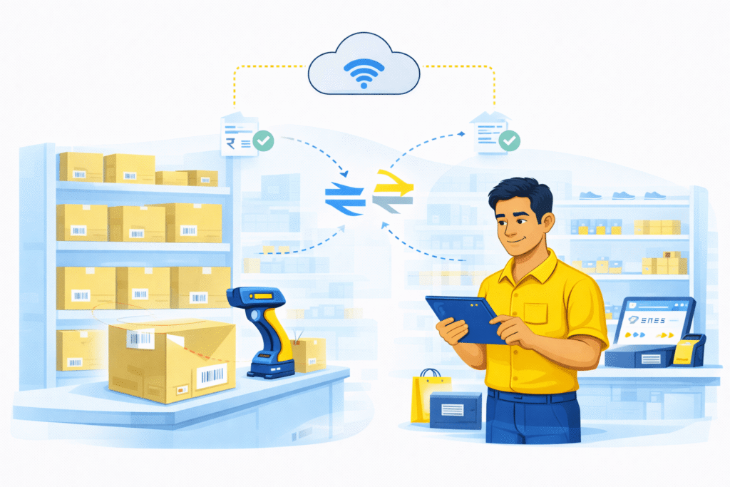 Inventory management software dashboard for Indian SMEs