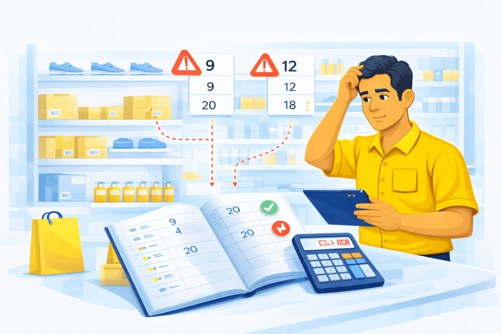 inventory tracking problems in small Indian retail stores