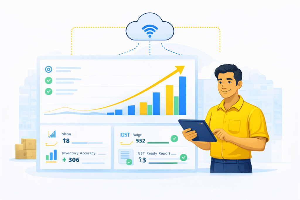 Centralized cloud POS inventory management for Indian SMEs
