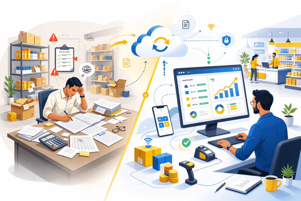 Comparison of manual inventory tracking and cloud inventory software in India