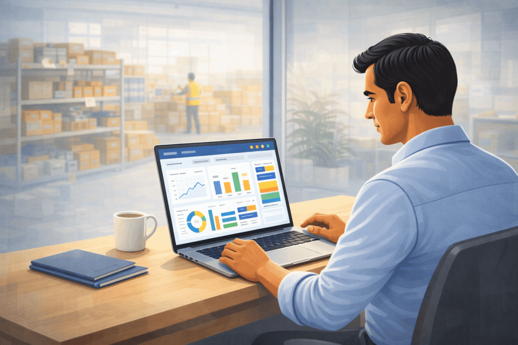 Remote inventory visibility dashboard for SMEs
